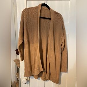 Tan knit cardigan by lululemon